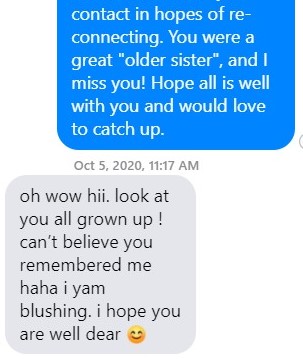 Reconnecting With a Friend and Cold Messaging on Facebook